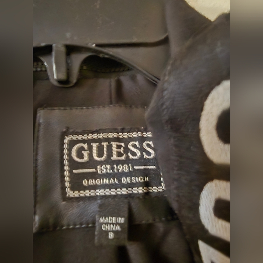 Guess Black Leather Outerwear - Picture 2 of 3
